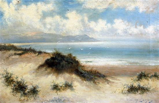 William Langley (fl.1880-1920) Beach scenes 16 x 24in.